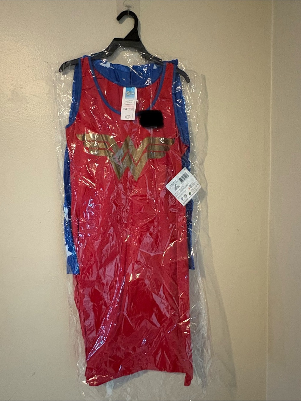 NWT Rubies Wonder Woman Tank Dress with Cape DC Comics Size Large 10-14 Costume